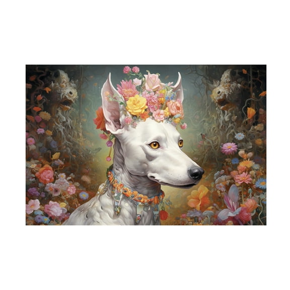 Canvas Wall Art - Ray Heere 'Art Dog 1' Wall Art for Living Room, Bedroom, or Office Décor by Trademark Fine Art - 19 x 12 Inches