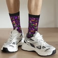 thumbnail image 6 of Sigee Mardi Gra2 for Contrast Design Soft Moisture-Wicking Socks Crew Casual Athletic Stretchy Loose Middle Tube Socks, 6 of 6