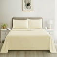 thumbnail image 4 of Marina Decoration 600 Thread Count Ultra Soft Deep Pocket Hotel Standard Solid Bedding Long Staple Percale Cotton All Season Sheet Set with Pillowcase, 4 of 7