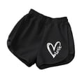 thumbnail image 4 of OOOUM Girls Casual Shorts Cute Print Design Elastic Waist Athletic Shorts Fashionable Cozy Summer Outfits Black 7-8 Years, 4 of 4