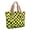 Yellow and Black Wavy Checkered, variant on Blue and Black Checkered Pattern Large Tote Bag for Women, Polyester Roomy Travel Tote with Pockets and Zipper, Water Resistant Gifts Ideas for Mom Wife Friend