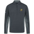 thumbnail image 2 of Men's Levelwear Heather Black Pittsburgh Pirates Waffle Insignia 2.0 Quarter-Zip Pullover, 2 of 3