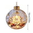 thumbnail image 3 of Christmas Ornament Ball with Mini Scene Hanging Decoration Plastic Ball for Tree Window Mantel Fireplace multicolor, 3 of 6