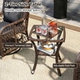 thumbnail image 3 of Demifill 3 Pieces Patio Furniture Set with 2-Tier Side Table and Cushions, PE Wicker Swivel Glider Chairs for Outdoor as Garden, Backyard, Porch, Black, 3 of 11