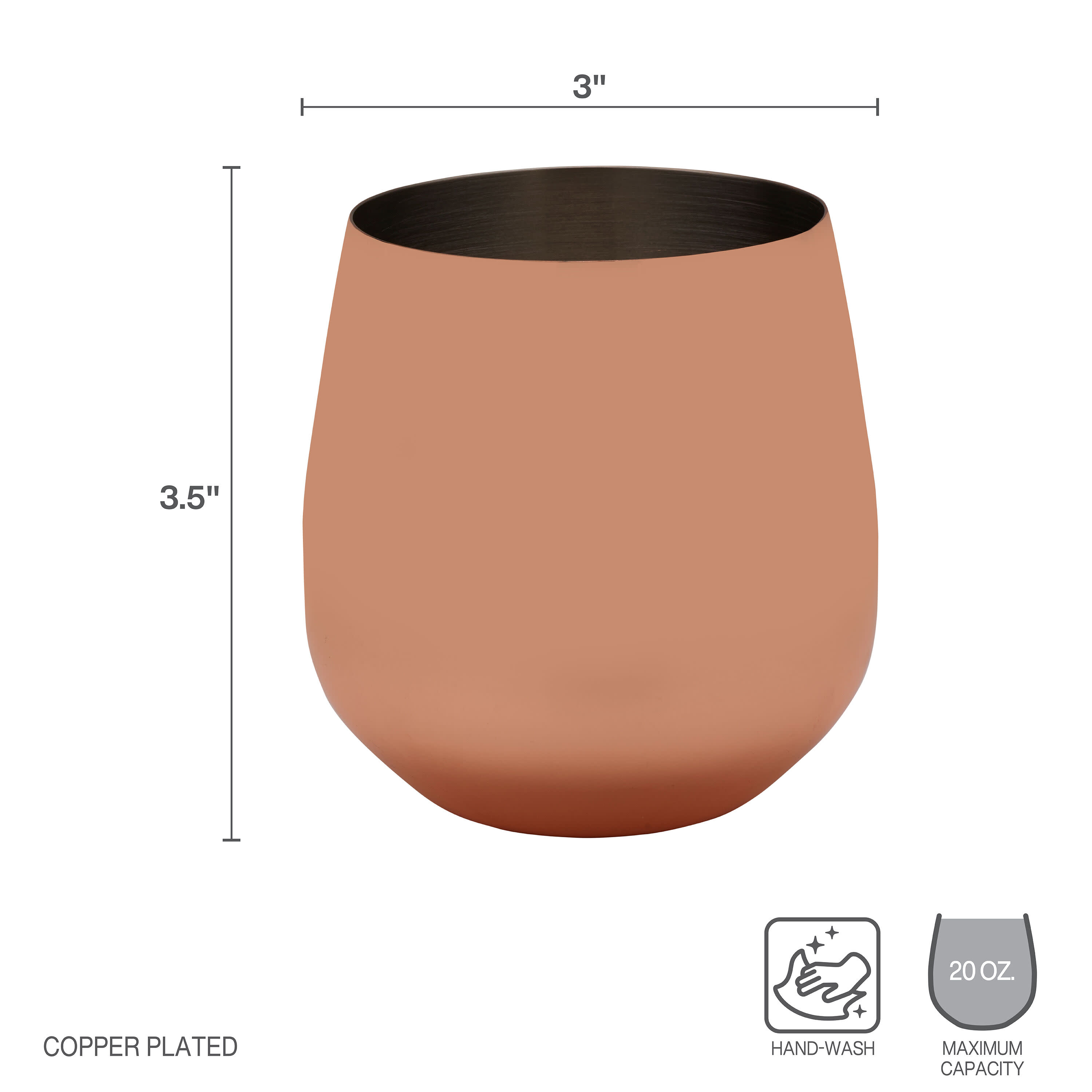 HOUDINI CPR PLATE STEMLESS GOBLET 20OZ