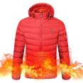 thumbnail image 1 of Heating Jacket USB Charging Electric Warm Heating Coat Lightweight Electric Hooded Coat Thermal Vest with Removable Hood for Men&Women(Not Include Battery), 1 of 8
