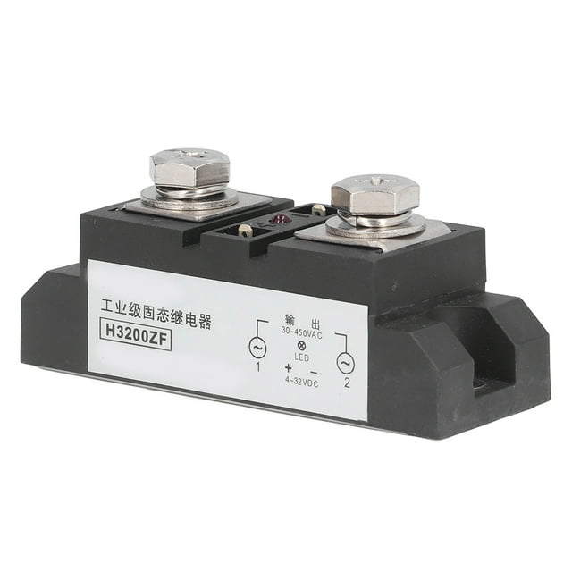 Relé de estado sólido industrial de 200 A Entrada de 4 a 32 V CC Salida de 30 a 450 V CA Voltaje de resistencia de aislamiento de 2500 V SSR industrial