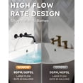 thumbnail image 6 of Wall Mount Tub Filler: Wowow Oil Rubbed Bronze Bathtub Faucet Long Spout Reach, Bath Tub Filler Faucet 2 Handle Wall Mounted Bathtub Faucets with Brass Rough in Valve Included Wall Mounted Tub Faucet, 6 of 8