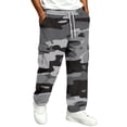 thumbnail image 3 of GrmtClth Cargo Pants for Men All Over Camo Pattern Loose Baggy Cut Multi Storage Pockets Stretch Pull On Daily Street Trousers Gray 4XL, 3 of 8