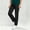 Black women mid rise straight leg trousers a1, variant on Cagogo Women's Mid Rise Straight Leg Trousers with Pockets Casual Workwear Solid Regular Fit Ankle Pants for Office Party Travel Daily Wear, Hot Pink 2XL