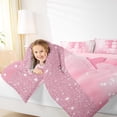 thumbnail image 4 of Castle Fairy Initial H Queen Bedding (3pc): Bowknot, Pink White Glitter Print, 4 of 8