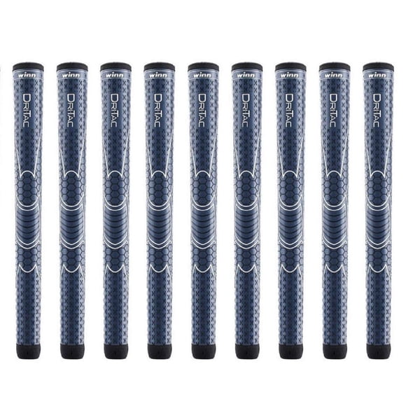 Grip de golf Winn Dri-Tac tamaño mediano azul marino, paquete de 9