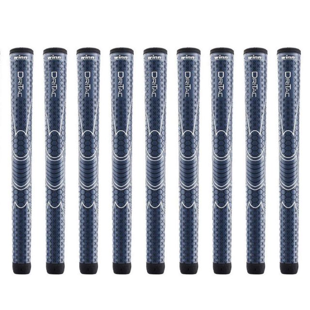 Grip de golf Winn Dri-Tac tamaño mediano azul marino, paquete de 9