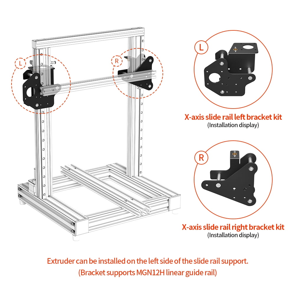 1set 3D Printer Upgrades Parts Dual Z-axis T8 Lead Srew MGN12H