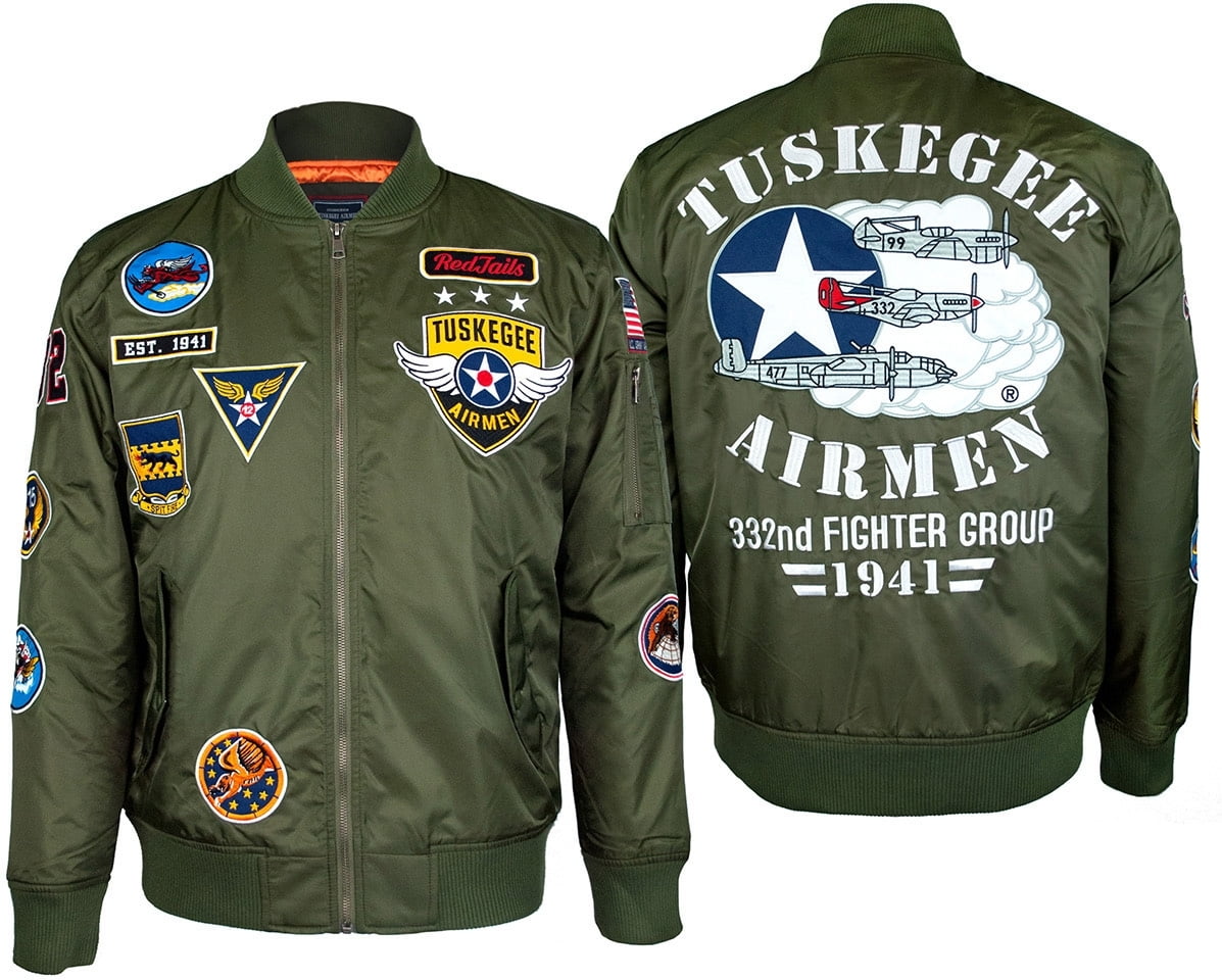 Cultural Exchange  Big Boy Tuskegee Airmen Bomber Flight Mens Jacket