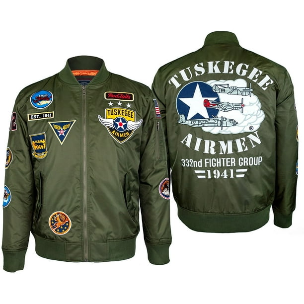 Cultural Exchange Big Boy Tuskegee Airmen Bomber Flight Mens Jacket
