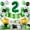 Green 2, variant on Blue Number Balloon Set, Soccer White Silver Balloons Birthday Party Decorations Supplies