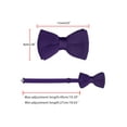 thumbnail image 2 of INSPIRE CHIC Men's Pre-Tied Bow Ties Adjustable Strap Solid Color Knitted Bowtie Purple, 2 of 5