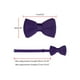 thumbnail image 2 of INSPIRE CHIC Corbatas de moño preatadas para hombres con correa ajustable, color sólido, corbata de punto morada, 2 of 5