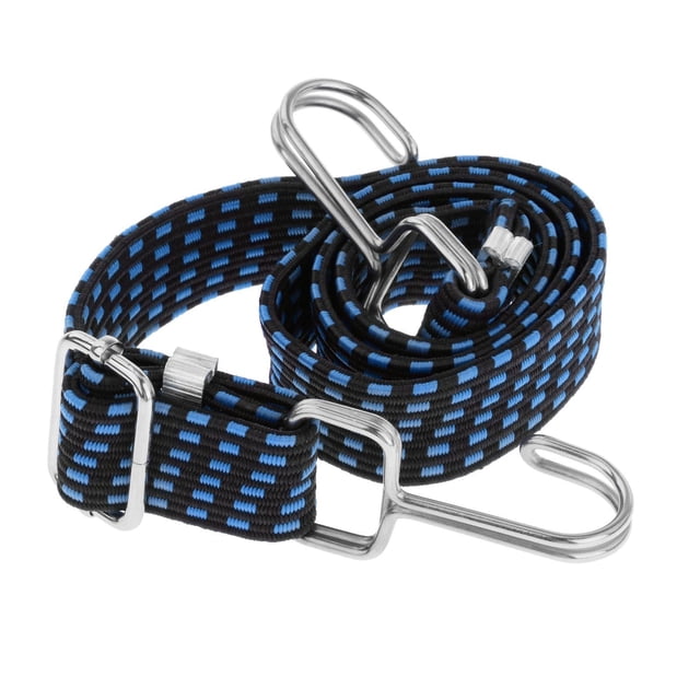 koolsoo Bungee Cord Motorcycle Cargo Rack Luggage Strap Gardening Elasticated Rope Blue Blue 2m