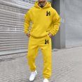 thumbnail image 2 of Valora Men Fahion Outfit Men's Suits Product Category Men's Suits Platform Competitor Title Analysis And Women's Autumn And Winter Fashion Casual Letter Printed Sports Long Sleeved Hoodie Set, 2 of 4