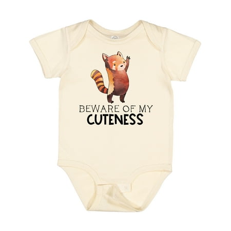

Inktastic Beware of My Cuteness Cute Red Panda Boys or Girls Baby Bodysuit