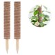 thumbnail image 3 of Lemecima 2 piezas 41CM varilla de musgo enrejado varilla de planta con 10 etiquetas de plantas para el nombre de la planta tiempo de siembra enrejado Monstera hecho de fibra de coco para soporte de planta de jardín en casa extensión de varilla de coco Zhivalor  CWY-2082, 3 of 8