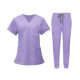 thumbnail image 1 of Uniformes Scrub Set enfermera Top pantalones ropa de trabajo femenina para salón de belleza SPA Morado XL Yuyangstore Uniforme de enfermera, 1 of 8