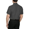 thumbnail image 2 of J. METHOD Men's Classic Regular Fit Button Down Short Sleeve Solid Color Dress Shirts S-5XL, 2 of 5