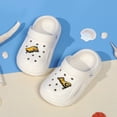 thumbnail image 5 of Clogs for Boys, Boys Garden Clogs with Cute Traffic Cars Charms Garden Clog Girls Non Slip Sandals Lightweight Slip-on Water Shoes Girls Boys Beach Pool Shower Slippers Summer Sandals White 3435, 5 of 6