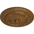 thumbnail image 3 of Ekena Millwork 16"OD x 2 1/4"P Wigan Ceiling Medallion, Hand-Painted Smokey Topaz Crackle, 3 of 6