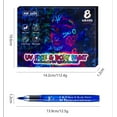 thumbnail image 3 of DAMAI Glow in the Dark Body Paint, Neon Face Painting Markers Pen for Skin Glow Under Black Light, Washable UV Temporary Tattoo Pens for Glow Party Supplies (8 color), 3 of 9