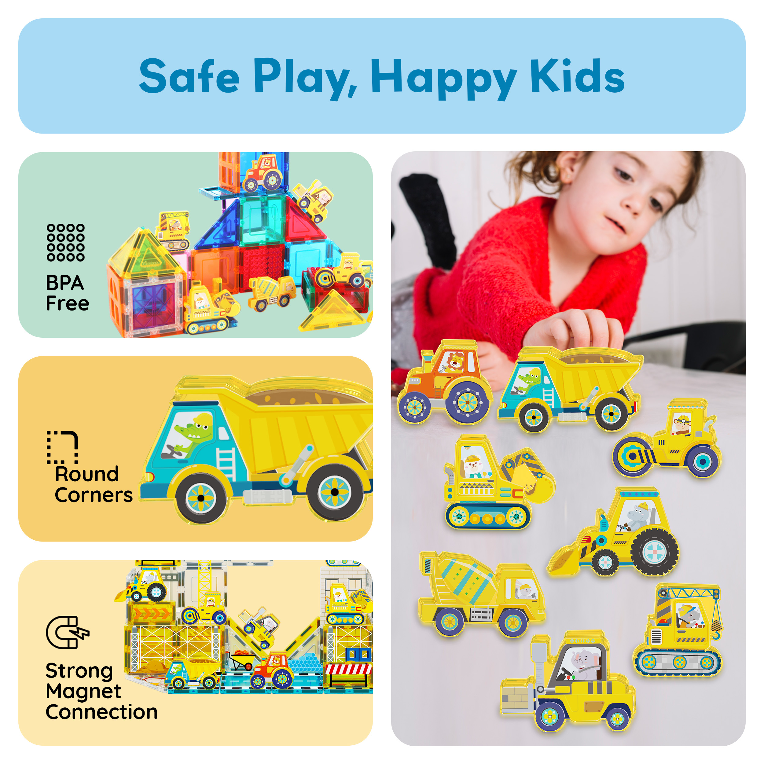 Picasso Tiles Magnetic Add-On 8-Piece Vehicle Set photo 6