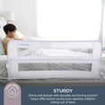 thumbnail image 2 of Dallas Bed Rail Guard - Toddlers Bed Rails - with Safety Anchors - Fits Up to Queen Size Mattress - Measures 43.25" Wide & 19.5" Tall - Model L7745, White, 2 of 6