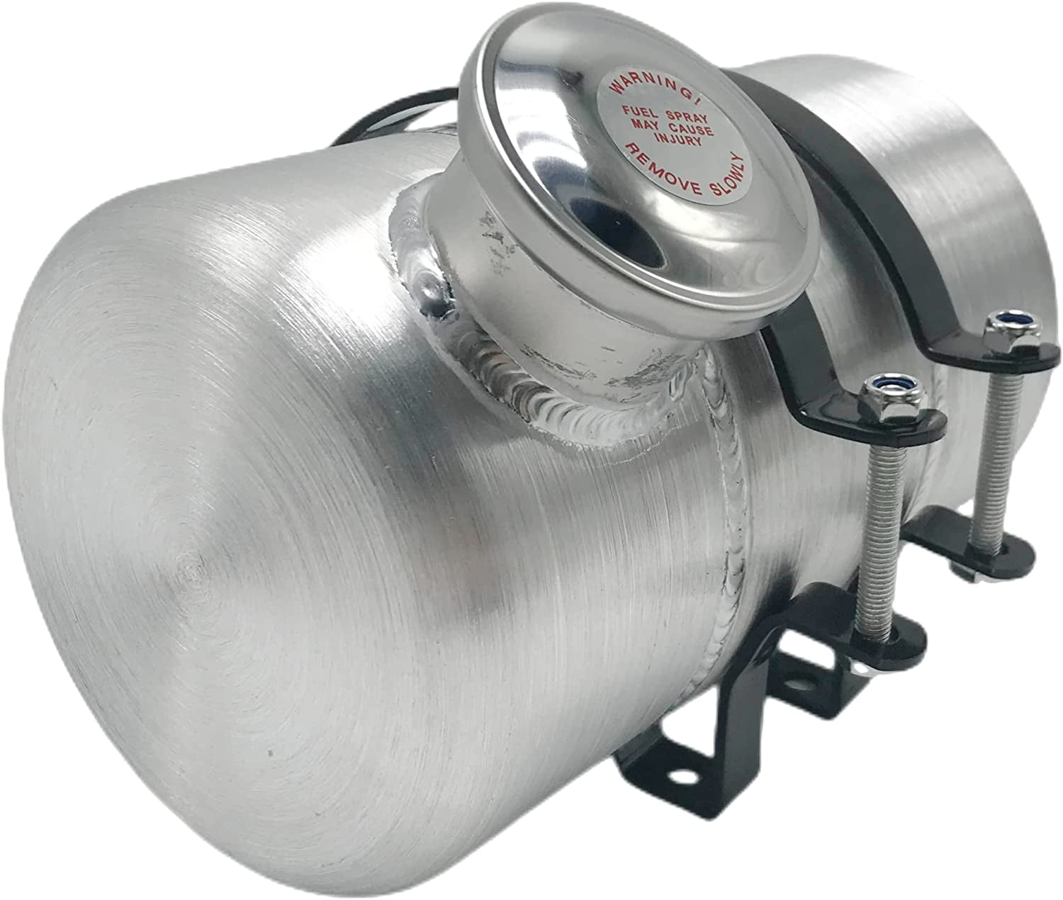 JSD AUTO PARTS Fuel Tank 1 5/8 Gallon 6x15" 1/4 NPT Outlet End Fill Spun Aluminum Gas Tank -for dune buggy, mini bike,go kart, Log splitter