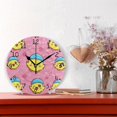 thumbnail image 2 of Cartoon Cute Yellow Chick Round Wall Clock Silent Battery Operated Home Decor for Living Room Bedroom, 2 of 7