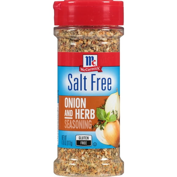 McCormick Gluten Free Salt Free Onion and Herb Seasoning, 4.16 oz Bottle