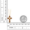 thumbnail image 3 of Gem Stone King 18K Yellow Gold Plated Silver Orange Red Madeira Citrine Cross Pendant Necklace for Women (2.00 Cttw, Gemstone, Oval 6X4MM, With 18 inch Silver Chain), 3 of 5