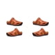 thumbnail image 1 of Qarigey 1 par de sandalias de cuero para hombre, informales, elegantes, impermeables, antideslizantes, de Color sólido, zapatos de viaje para Rojo marrón treinta y nueve 2piezas, 1 of 4