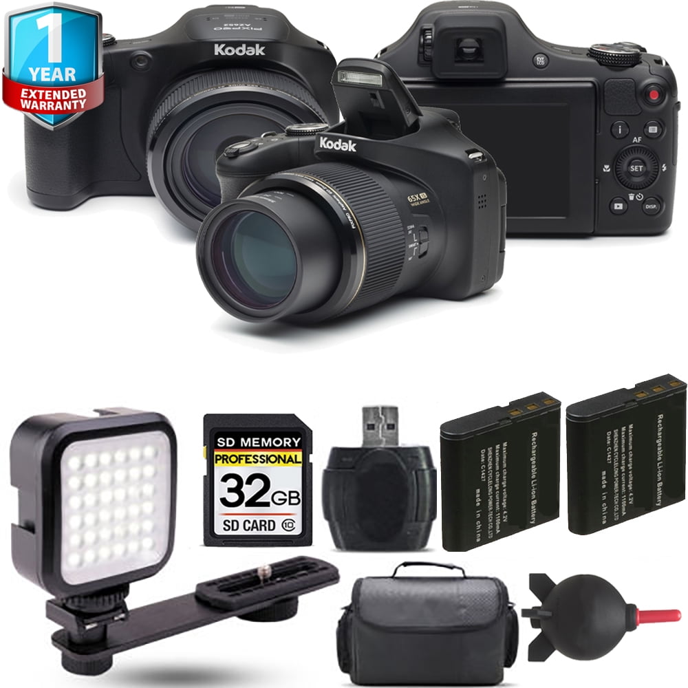Kodak PIXPRO AZ652 Digital Camera + Extra Battery + LED +1 Yr Warranty