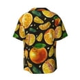 thumbnail image 2 of Fotbe Tangerine print Short Sleeve Button Down Shirts for Men Casual Summer Beach Wrinkle Free Shirt-Medium, 2 of 7