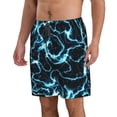 thumbnail image 2 of Fuzoiu Lightning Print Men's Beach Shorts,Men's Swim Trunks,Quick Dry Board Shorts with Pockets,Men's Bathing Suits for Surfing, Running, and Casual Wear-Medium, 2 of 6