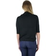 thumbnail image 7 of ToBeInStyle Women's 3/4 Sleeve Cowlneck Relaxed Fit Cropped, 7 of 7