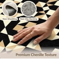 thumbnail image 6 of ODIKA 3'x5' Washable Area Rug Non-Slip, Flatweave, Easy Care Composition Geometric Tiled Block Abstract Retro Patterned Layered for Hallway, Laundry Room, 6 of 7