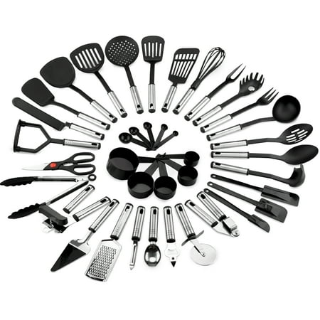 Best Choice Products 39-Piece Home Kitchen All-Purpose Stainless Steel and Nylon Cooking Baking Tool Gadget Utensil Set for Scratch-Free Dishes, (Best New Tool Gadgets)