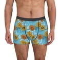 thumbnail image 4 of Wukai Sunflowers Print Men’s Underwear Breathable Boxer Briefs,&nbsp;Moisture Wicking & Breathable-, 4 of 7