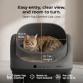 thumbnail image 5 of HHOLOVE ABRCT L1 Pro Open Top Smart Automatic Cat Litter Box 60L Self Cleaning Cat Toilet WiFi App Control Quiet Odor Control Dark Gray, 5 of 11