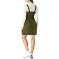 thumbnail image 3 of INSPIRE CHIC Women's Spring Summer Adjustable Strap a-Line Jeans Denim Dress Army Green 2XL, 3 of 6
