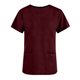 thumbnail image 4 of Tamaño Más Manga Corta Tops para las Mujeres V Cuello Bolsillo Suéter Blusa Casual Camisa Uniforme, 4 of 6