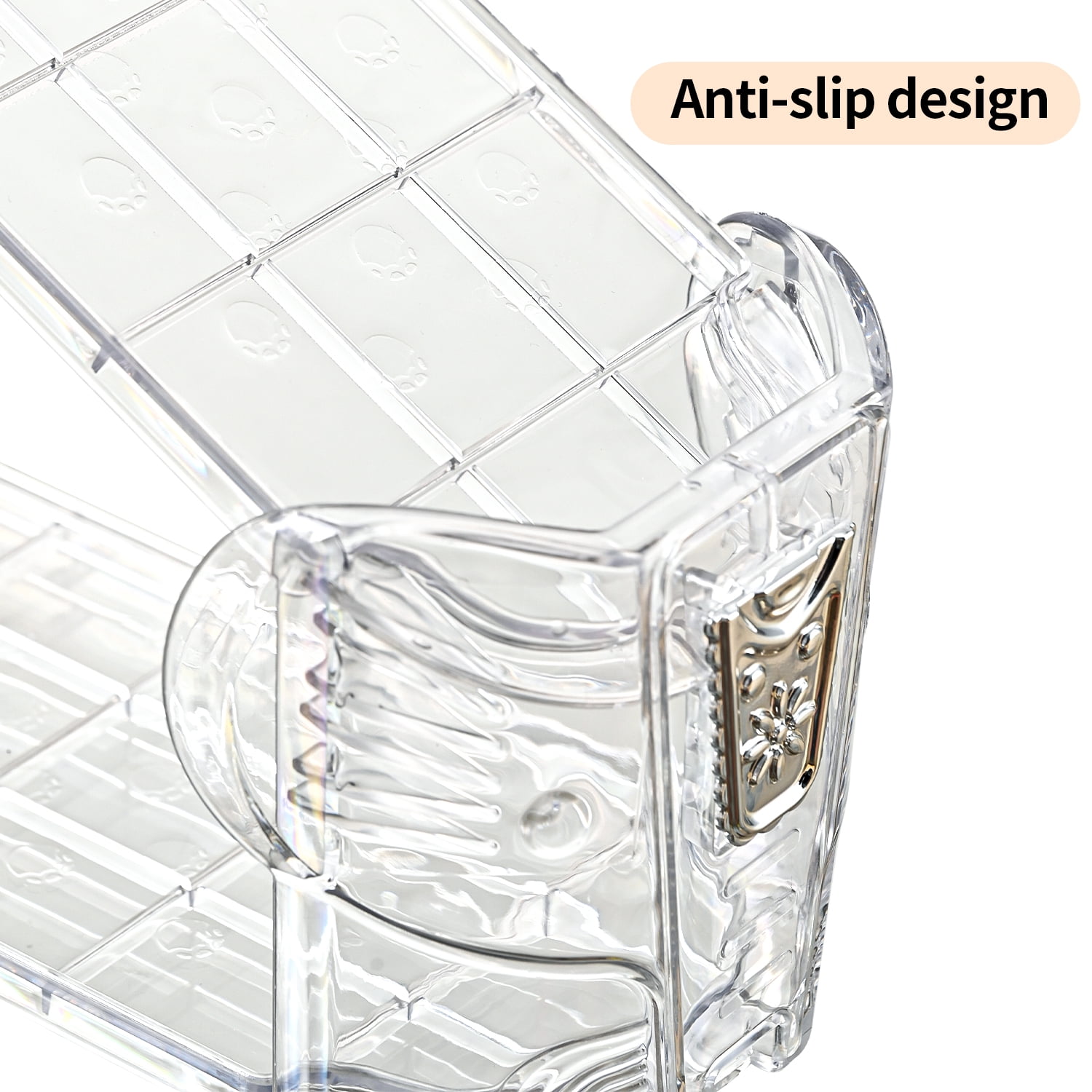 Shoe Slots Organizer,Elephant Shoe Rack Stable and Thick,Clear Shoe Stacker with 3 Adjustable Level for Sneakers Display (Transparent - Silver, 12Pack)